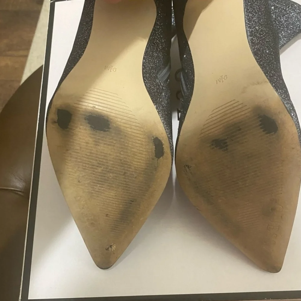 Guess Aspire Pewter Glitter Boots EUC - Picture 5 of 5